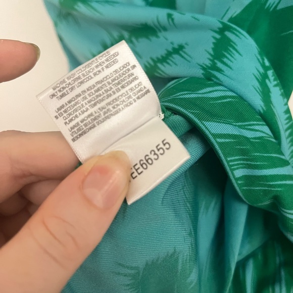 BCBGMaxazria Palm Print Belted Tunic Dress Size S - Picture 5 of 5